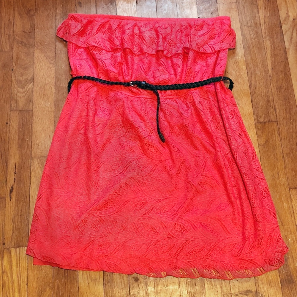 NWT Maurices Strapless Coral Dress 3X